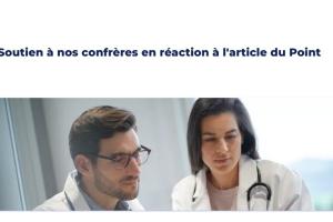 Soutien à nos confrères en réaction à l'article du Point